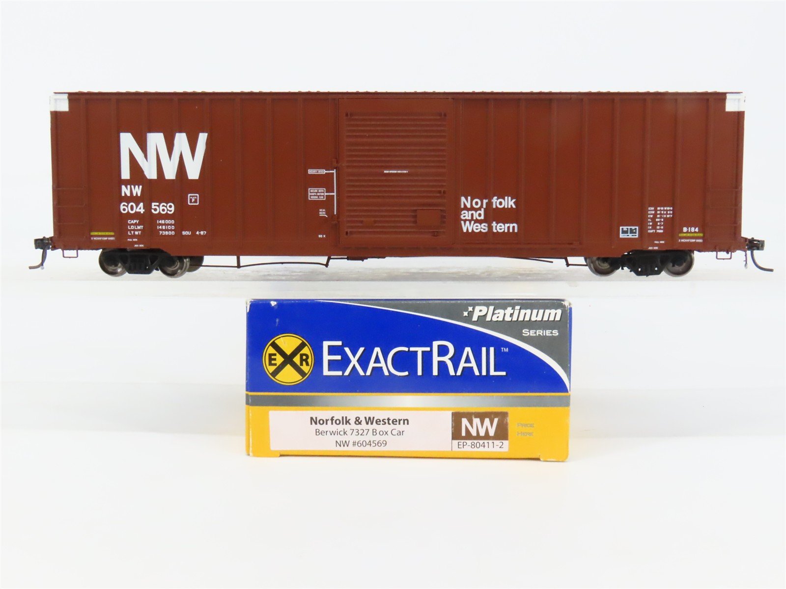 HO Scale ExactRail EP-80411-2 NW Norfolk & Western 60' Box Car 604569 RTR