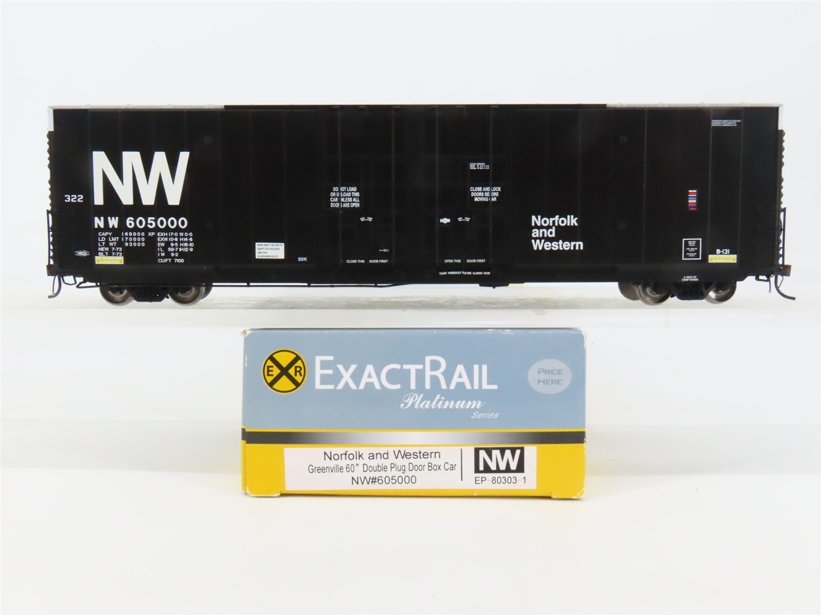 HO Scale ExactRail EP-80303-1 NW Norfolk & Western 60' Box Car 605000 RTR