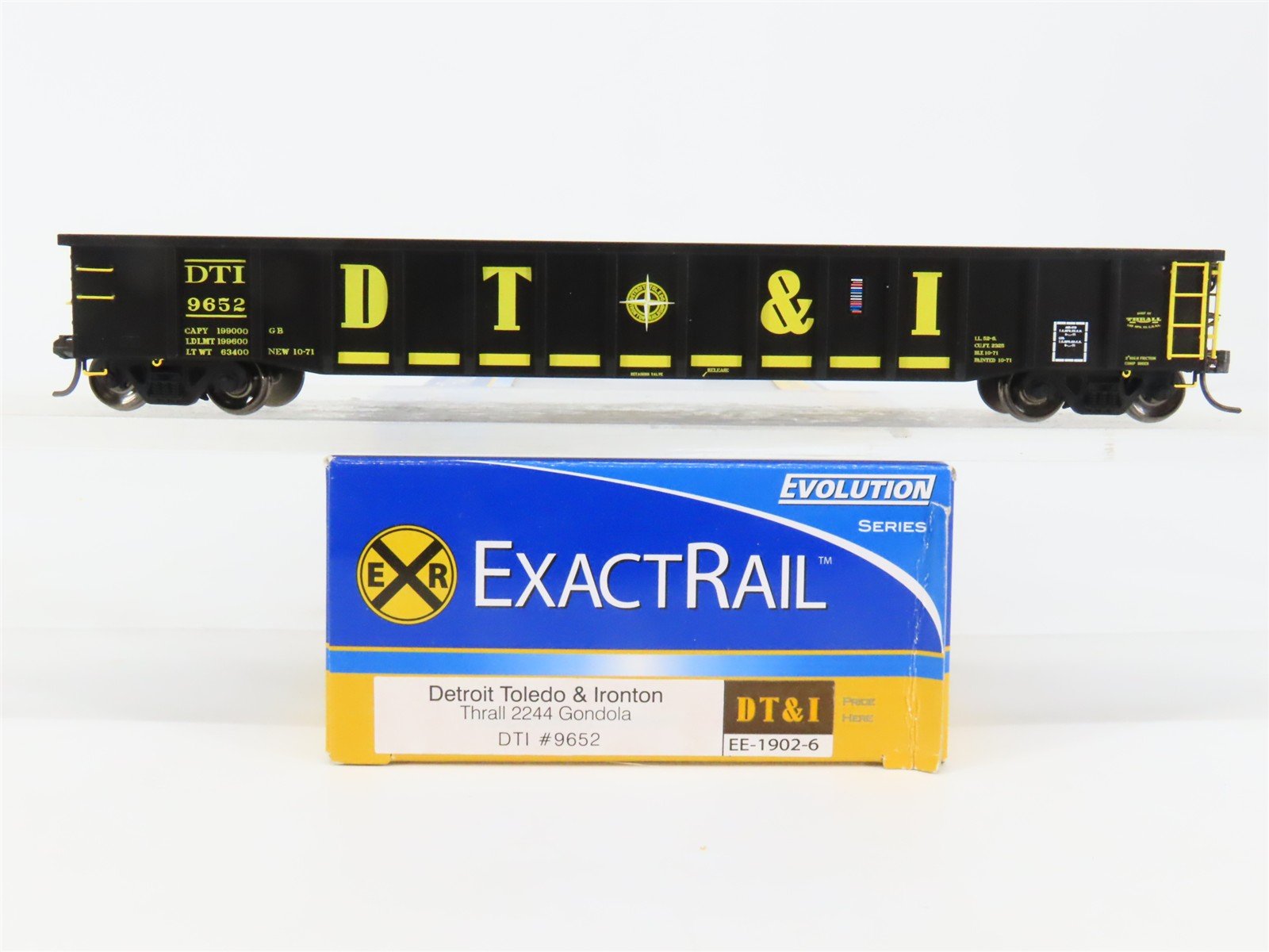 HO Scale ExactRail EE-1902-6 Detroit Toledo & Ironton Thrall 2244 Gondola RTR