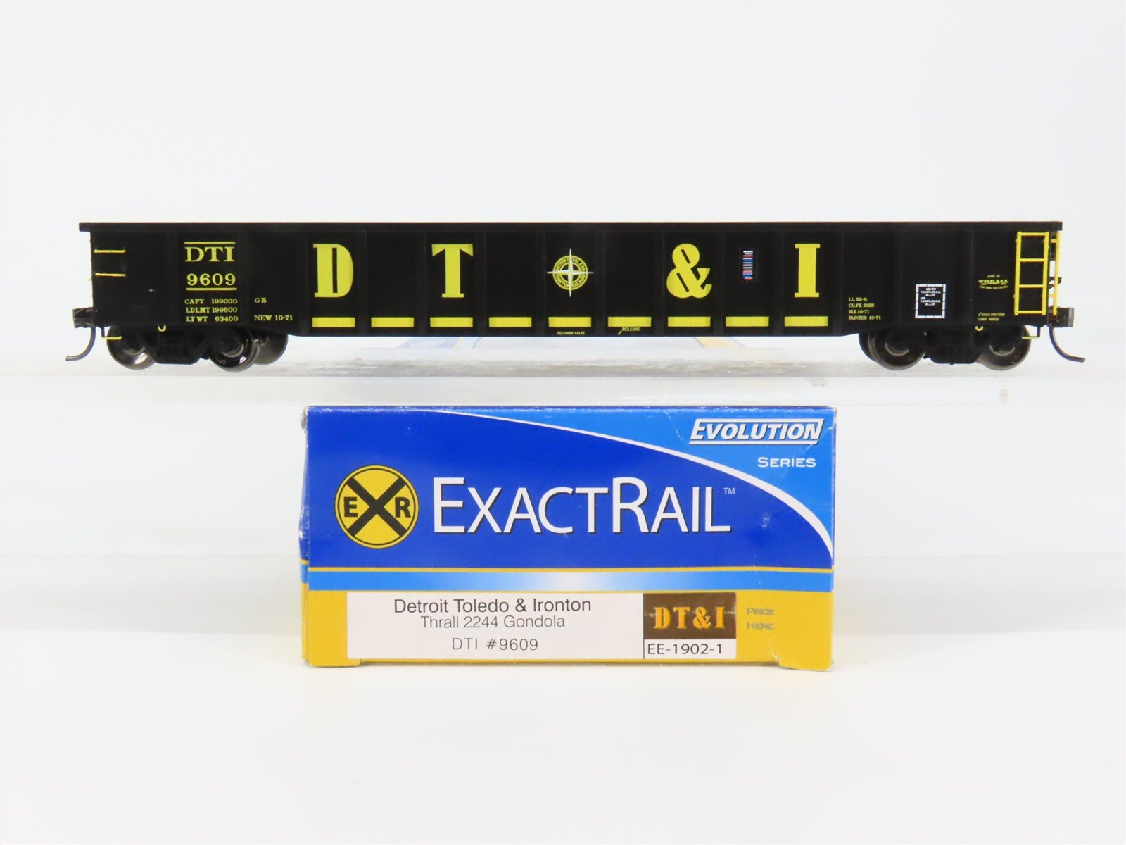 HO Scale ExactRail EE-1902-1 DTI Detroit Toledo & Ironton 52' Gondola 9609 RTR