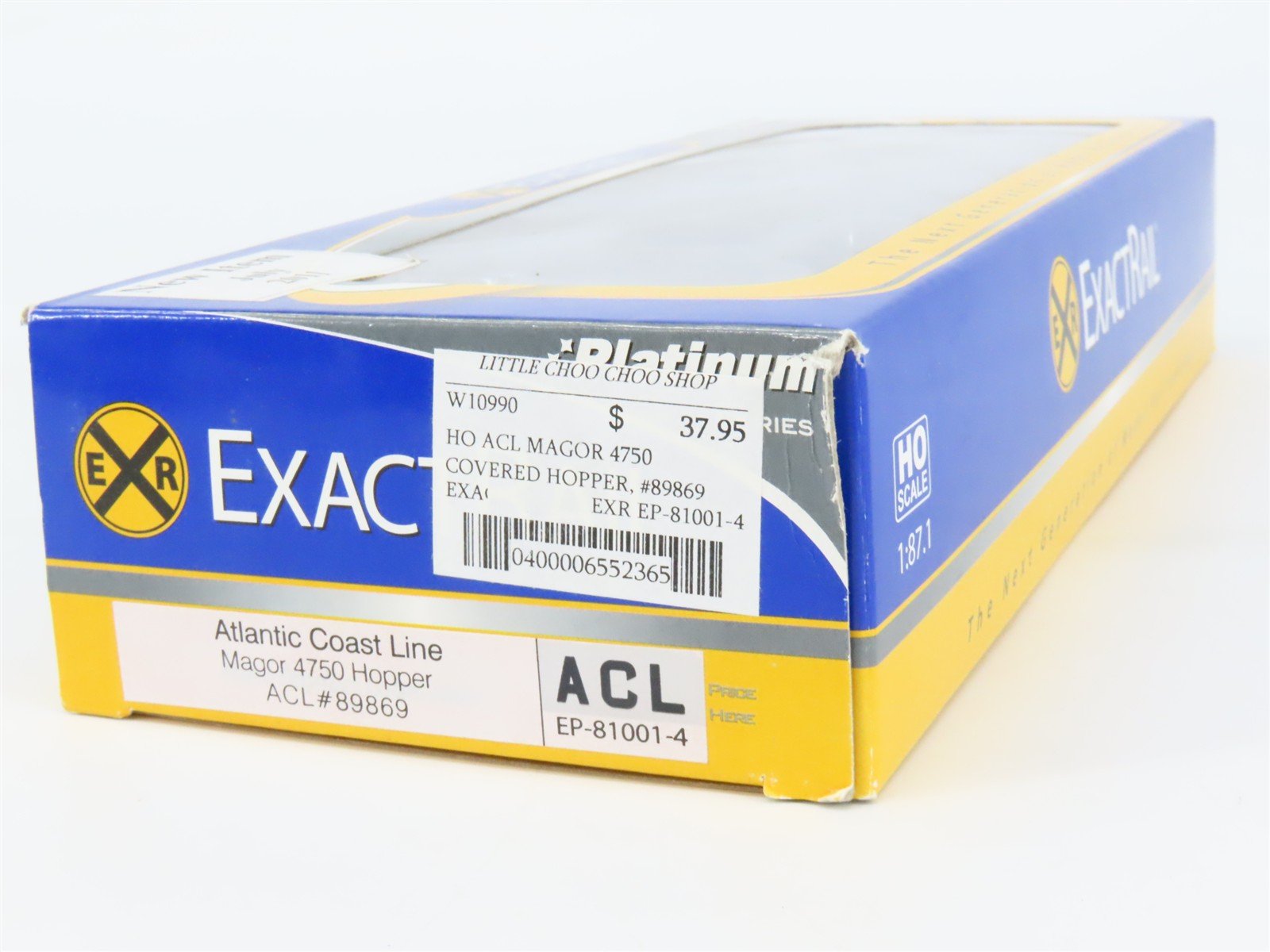 HO Scale ExactRail EP-81001-4 ACL Atlantic Coast Line 3-Bay Covered Hopper RTR