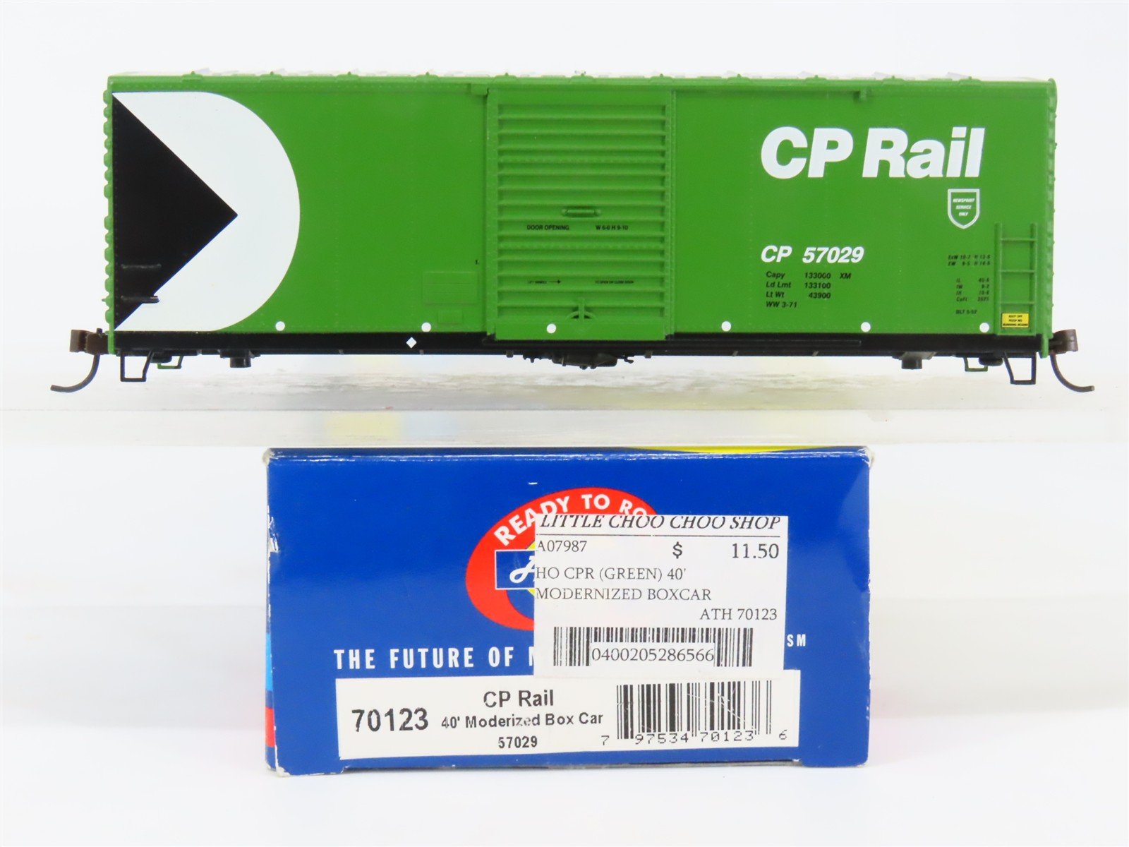 HO Scale Athearn 70123 CP Rail 40' Modernized Box Car 57029 RTR