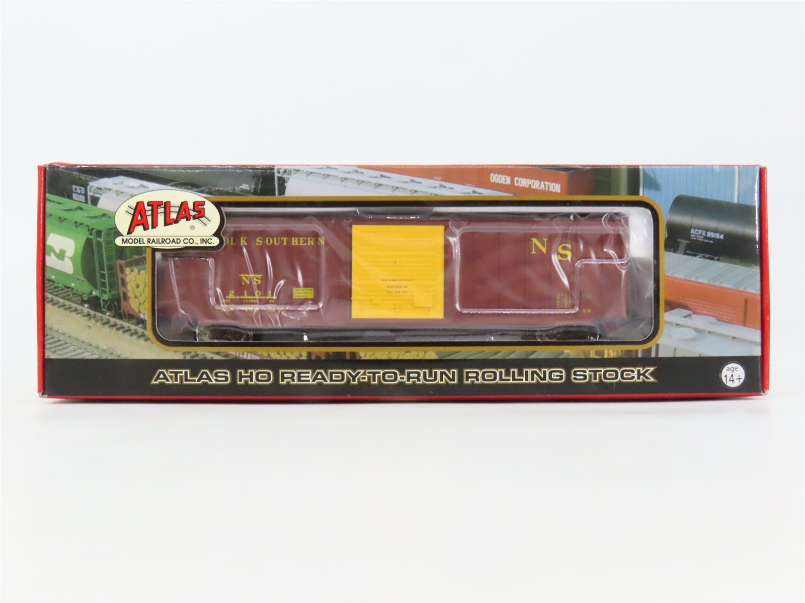 HO Scale Atlas 1354-3 NS Norfolk Southern 50' Precision Design Box Car 2101 RTR