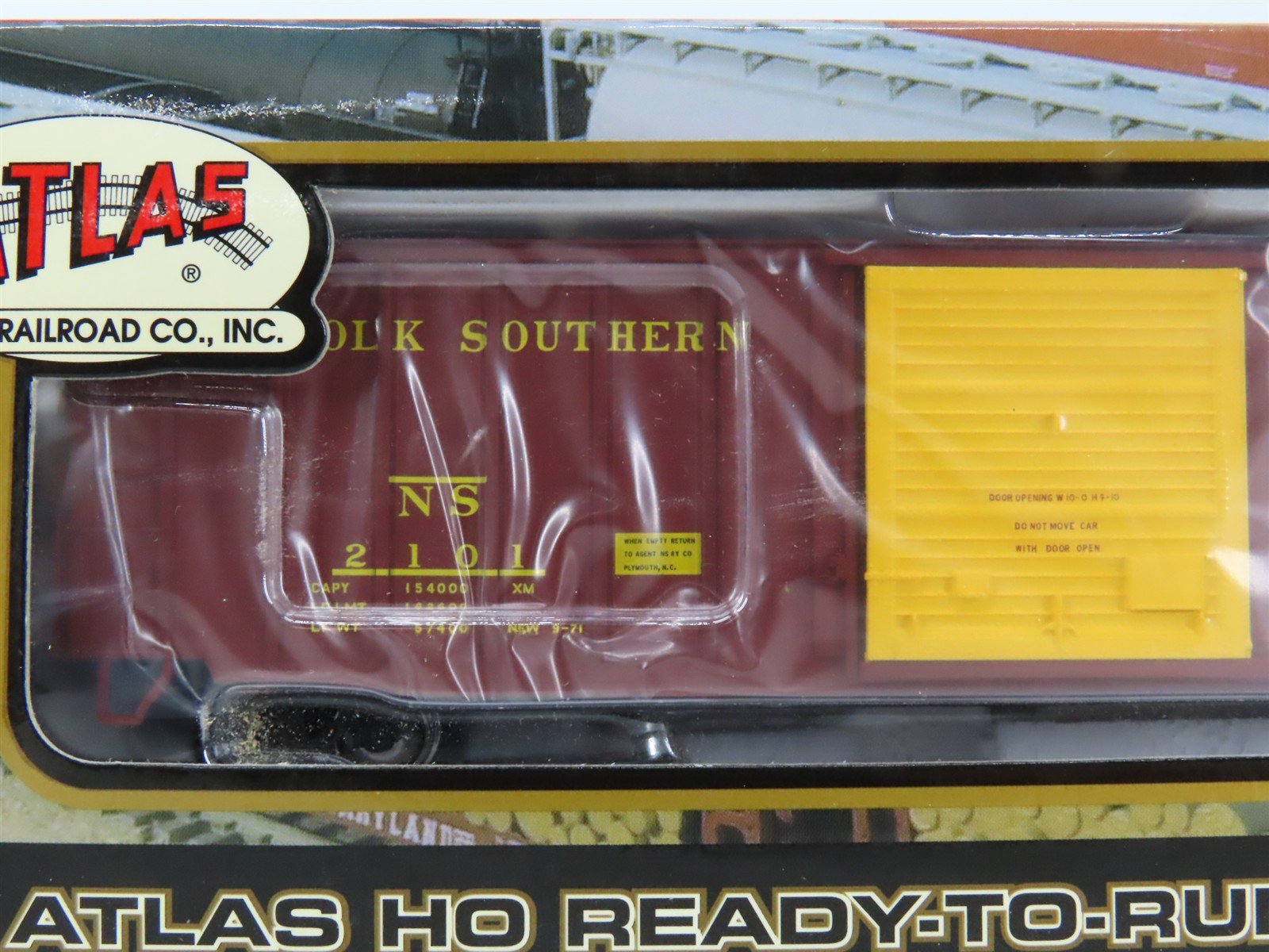 HO Scale Atlas 1354-3 NS Norfolk Southern 50' Precision Design Box Car 2101 RTR