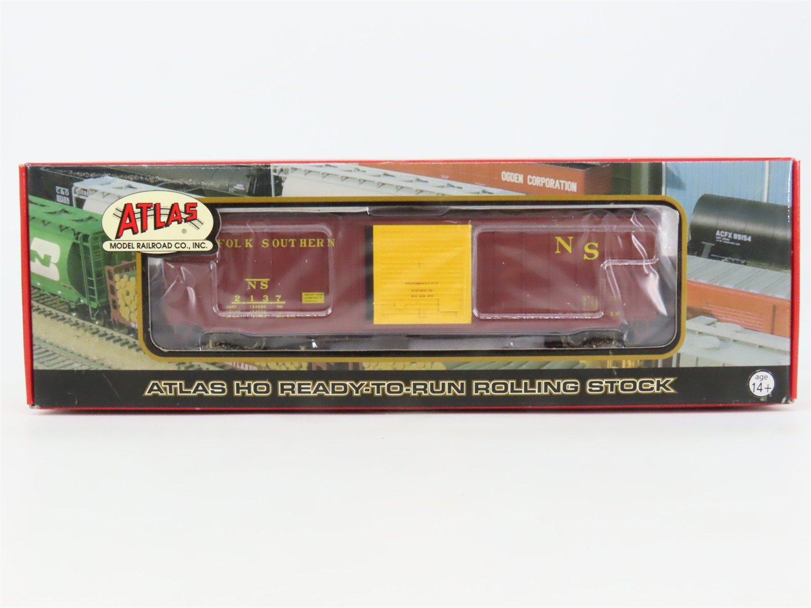 HO Scale Atlas 1354-4 NS Norfolk Southern 50' Box Car 2137 RTR