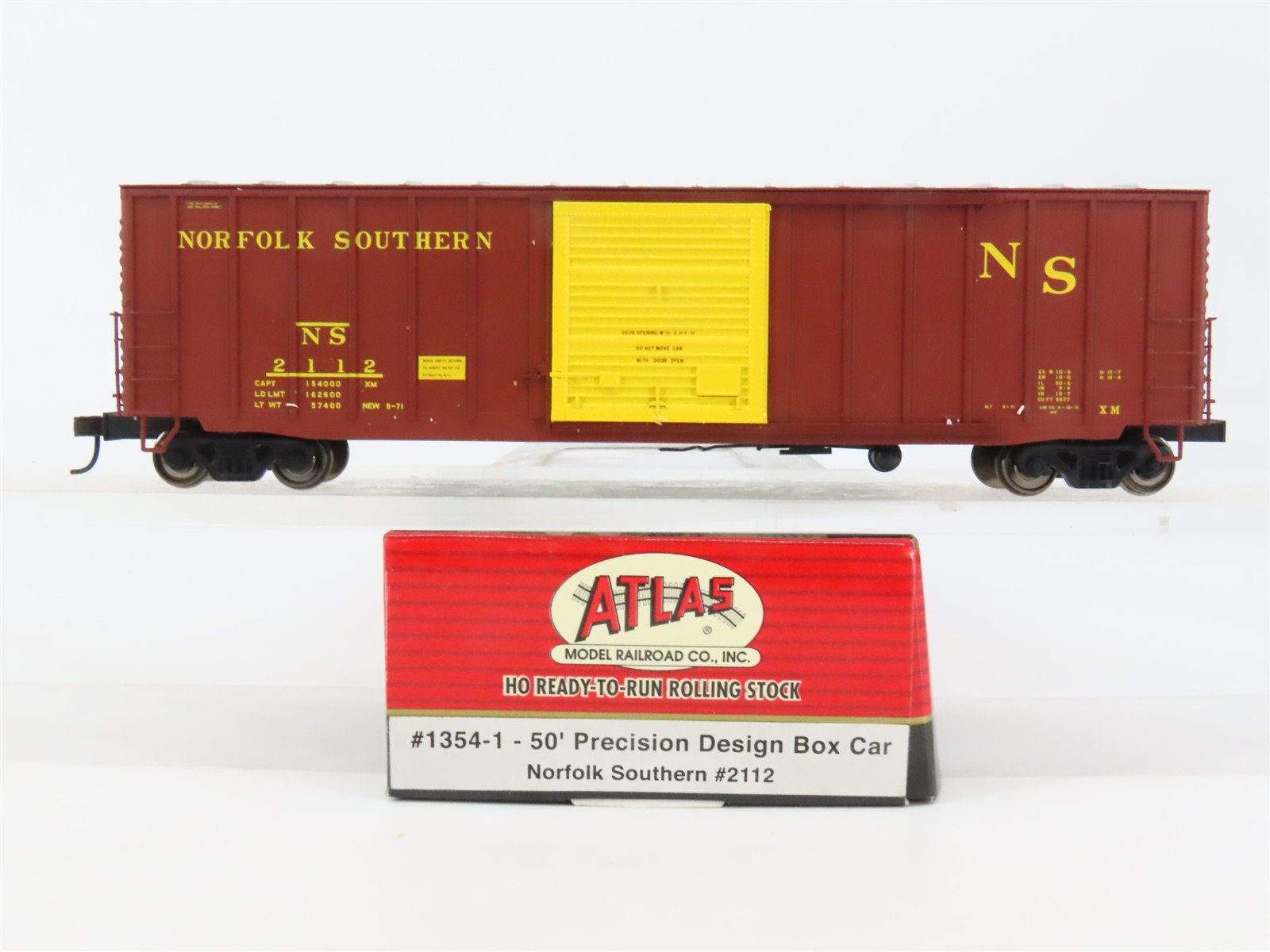 HO Scale Atlas 1354-1 NS Norfolk Southern 50' Box Car 2112 RTR