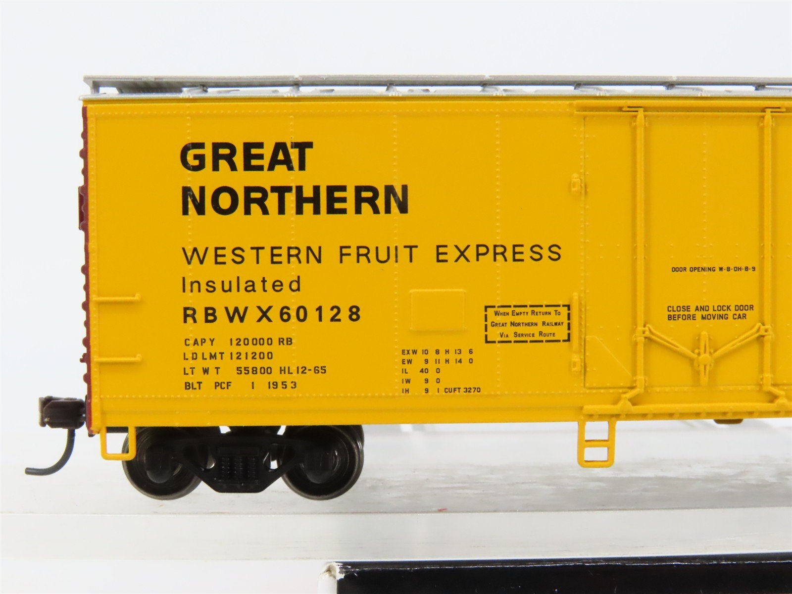 HO Scale Atlas 20002735 RBWX Great Northern 40' Plug Door Box Car 60128 RTR
