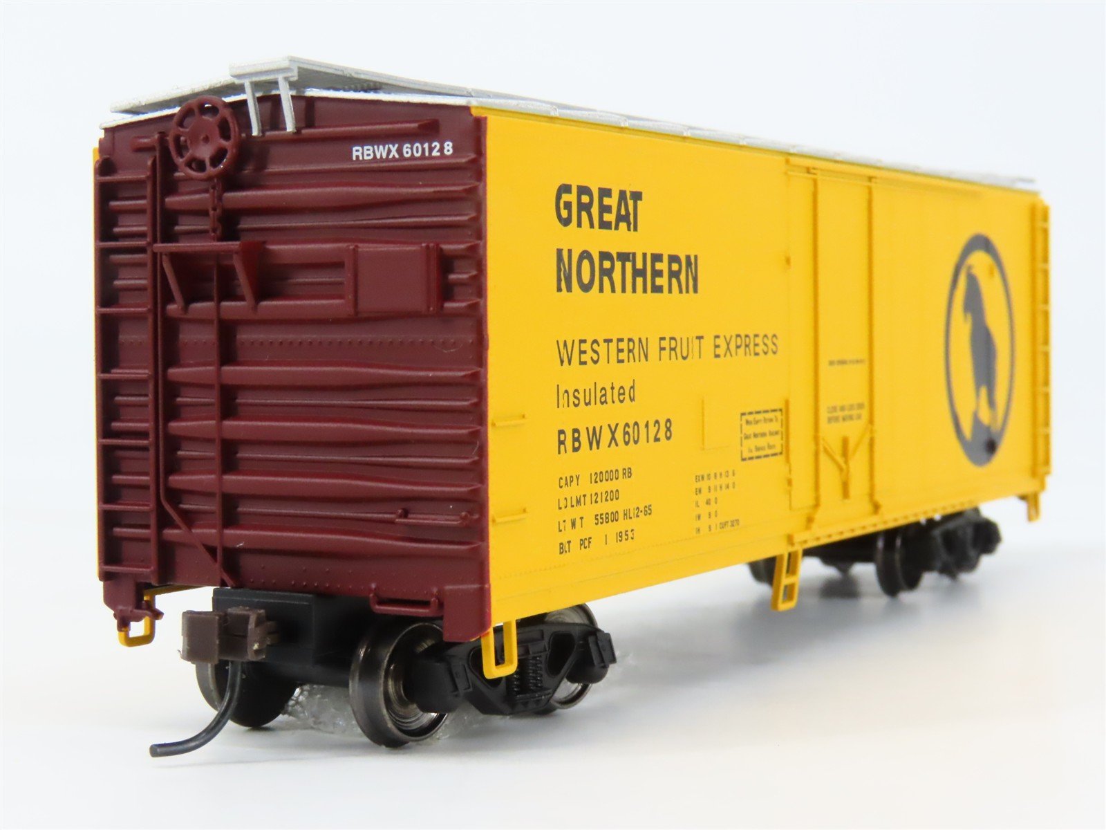 HO Scale Atlas 20002735 RBWX Great Northern 40' Plug Door Box Car 60128 RTR