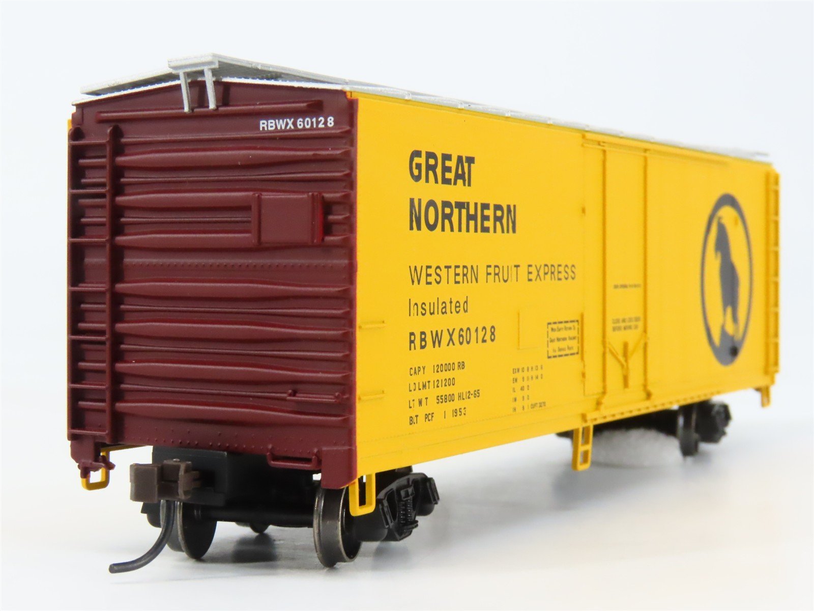 HO Scale Atlas 20002735 RBWX Great Northern 40' Plug Door Box Car 60128 RTR