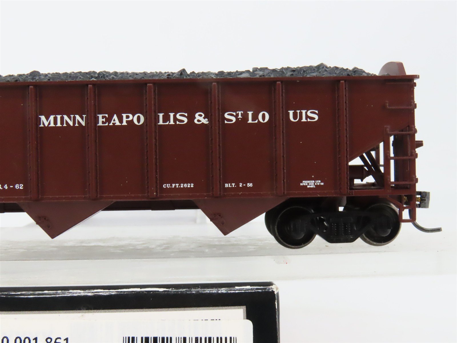 HO Scale Atlas 20001861 MSTL Minneapolis & St. Louis 3-Bay Hopper 67031 RTR