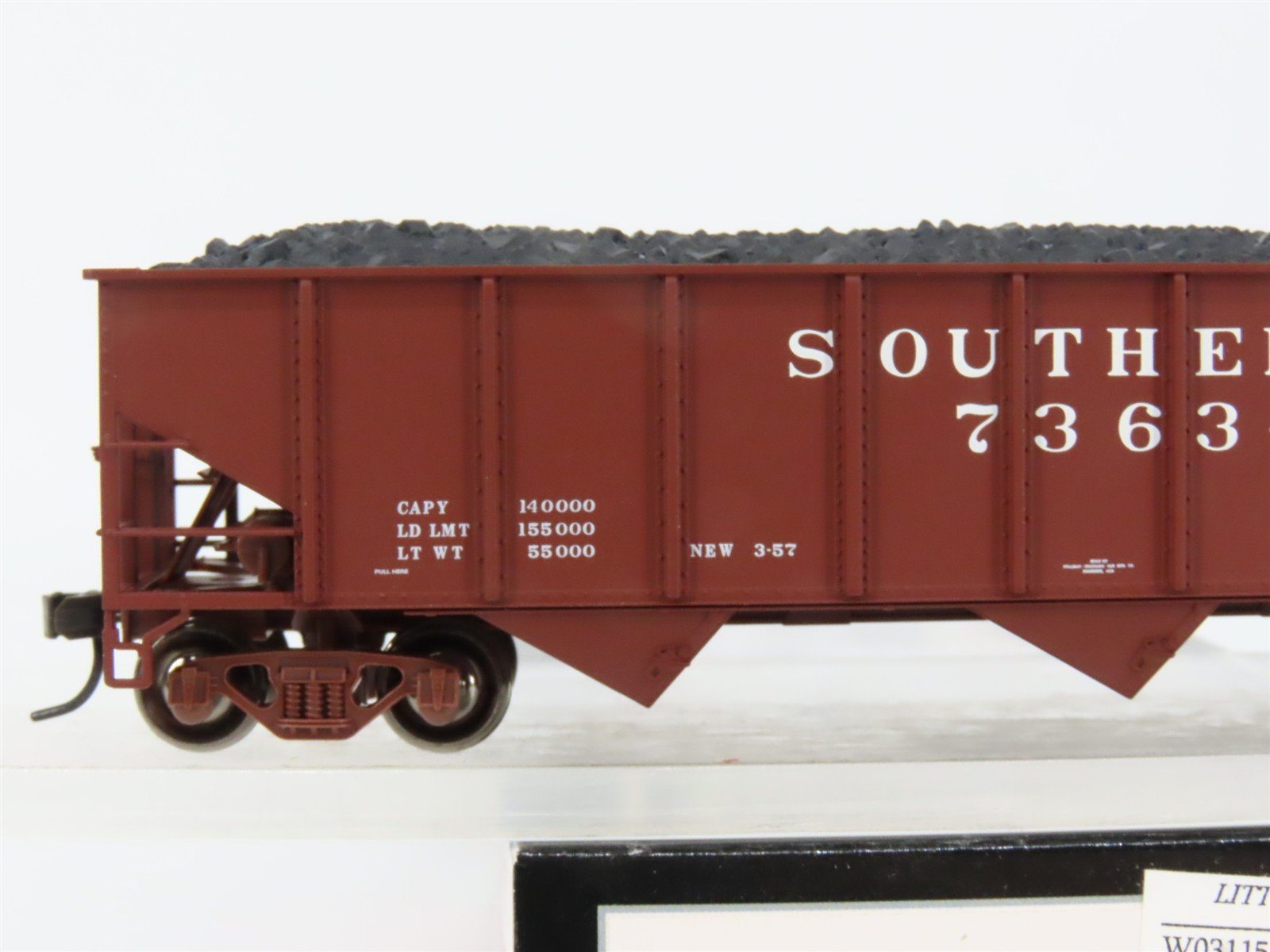 HO Scale Atlas 1401 SOU Southern 3-Bay Hopper 73634 RTR