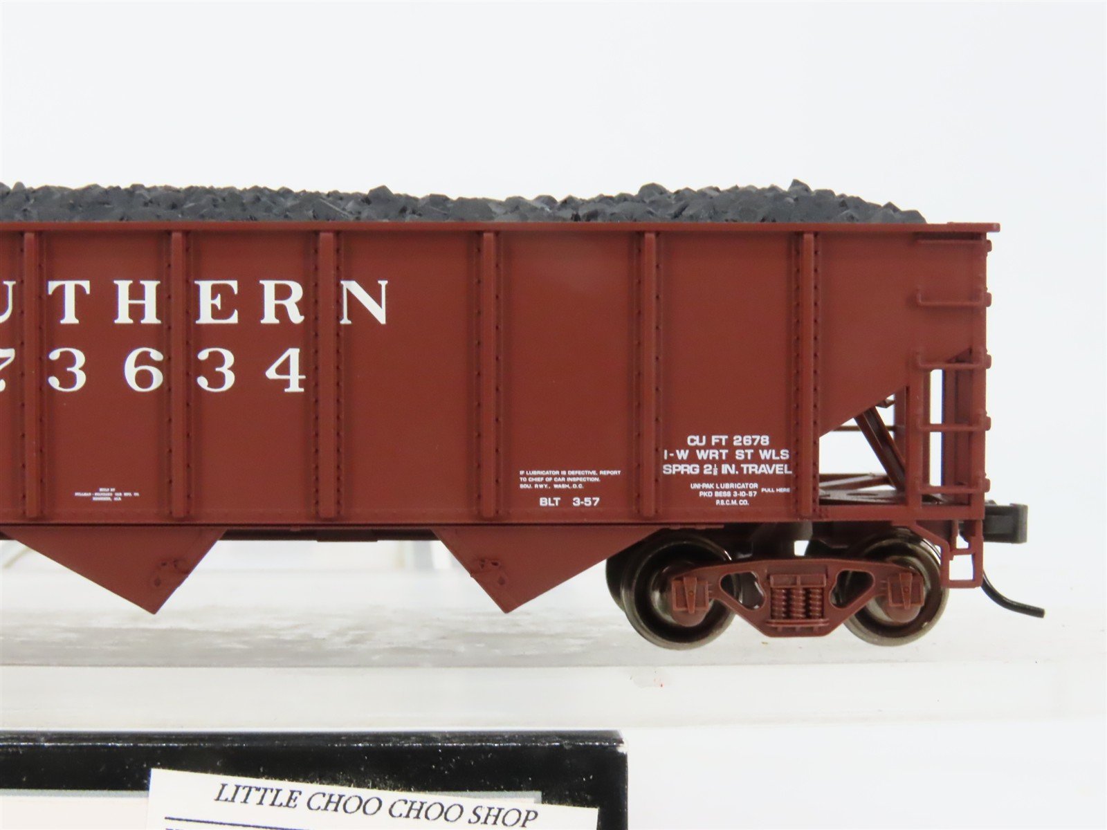 HO Scale Atlas 1401 SOU Southern 3-Bay Hopper 73634 RTR