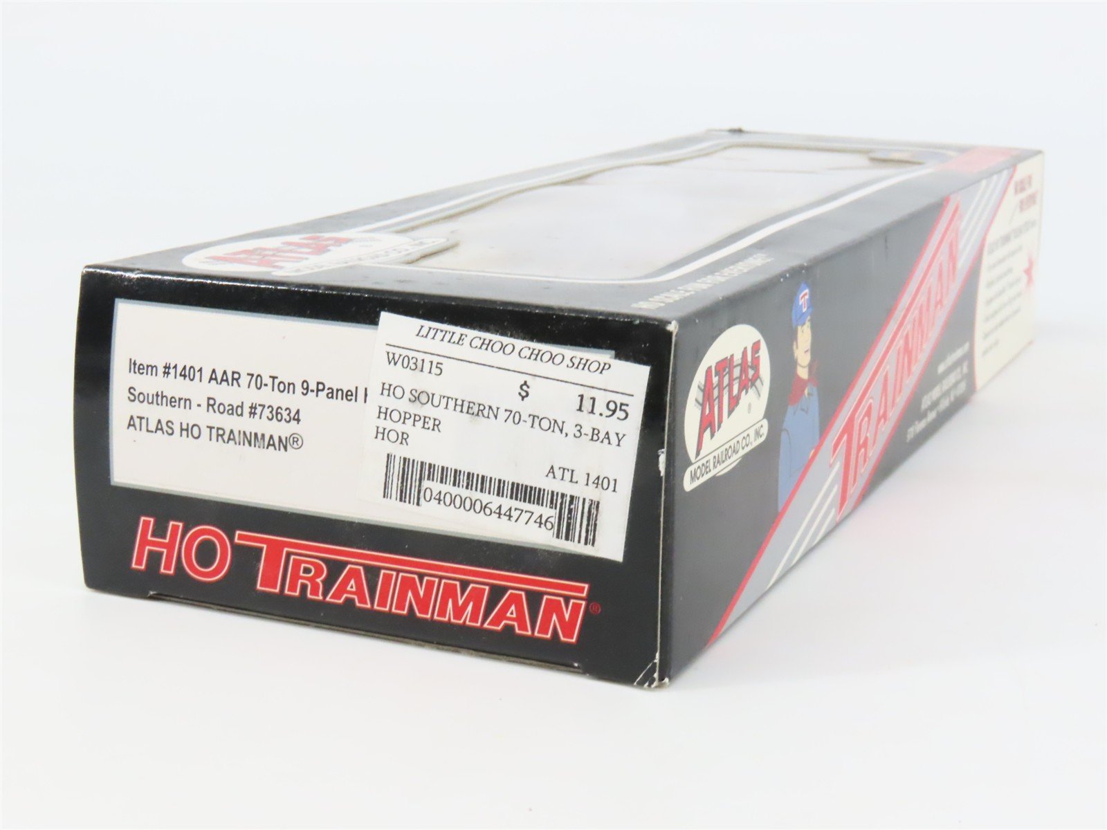 HO Scale Atlas 1401 SOU Southern 3-Bay Hopper 73634 RTR