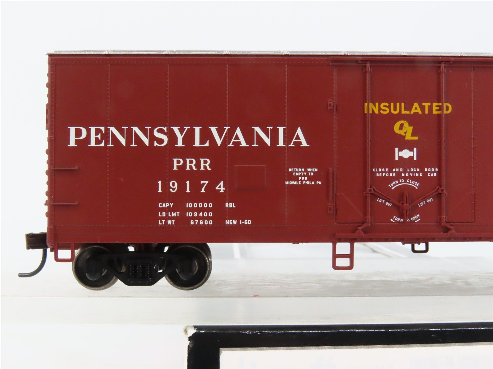 HO Scale Atlas 20001625 PRR Pennsylvania 40' Plug Door Box Car 19174 RTR