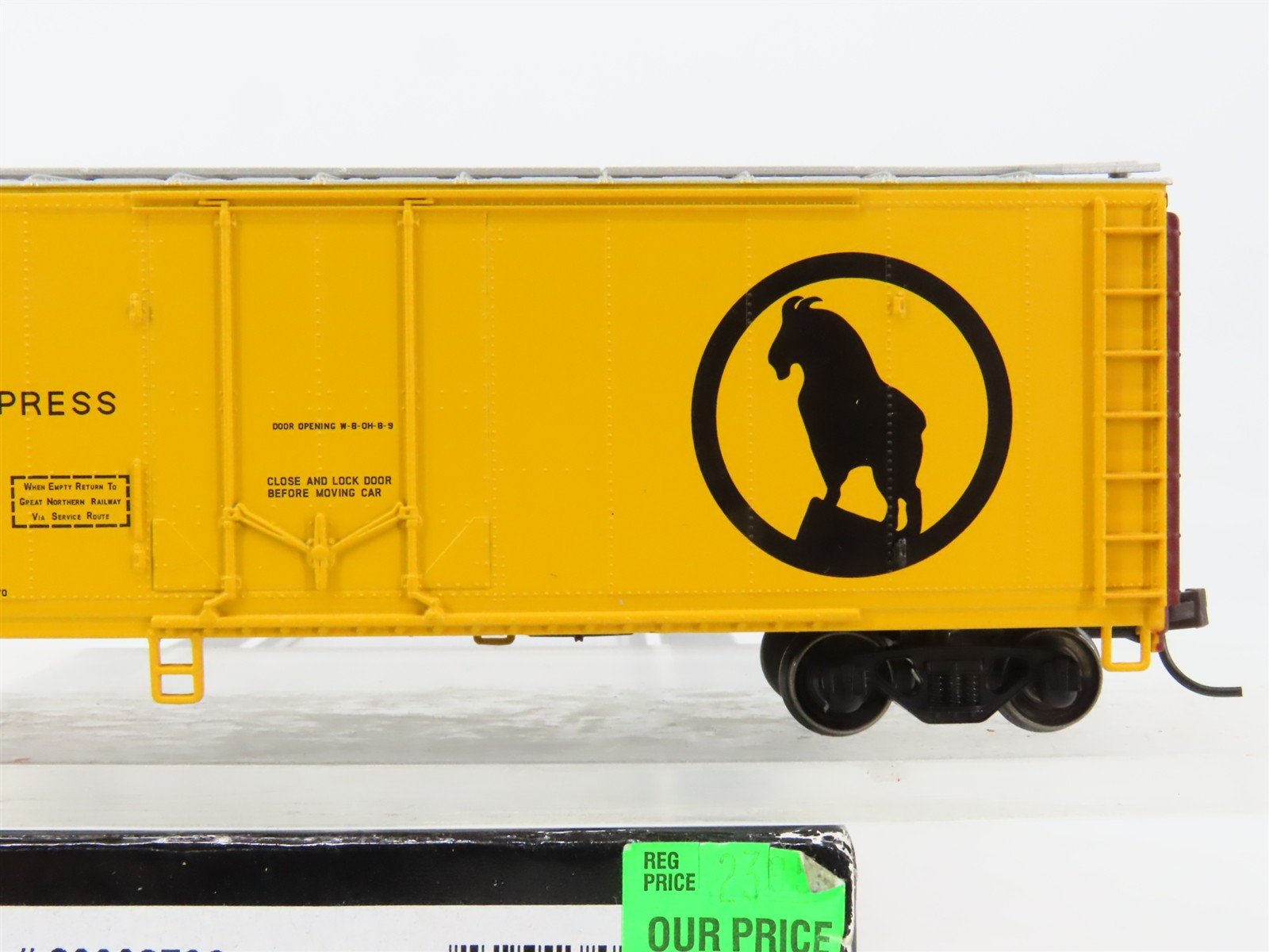HO Scale Atlas 20002736 RBWX Great Northern 40' Plug Door Box Car 60144 RTR