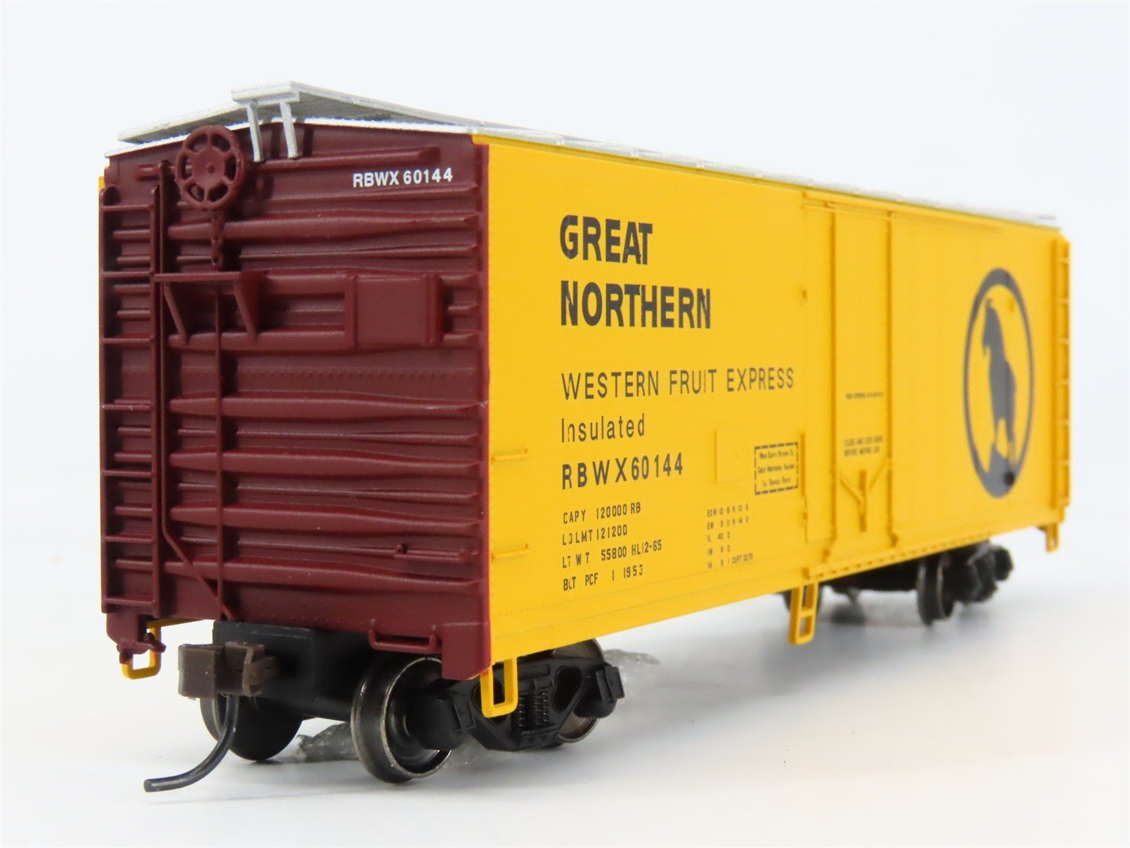 HO Scale Atlas 20002736 RBWX Great Northern 40' Plug Door Box Car 60144 RTR