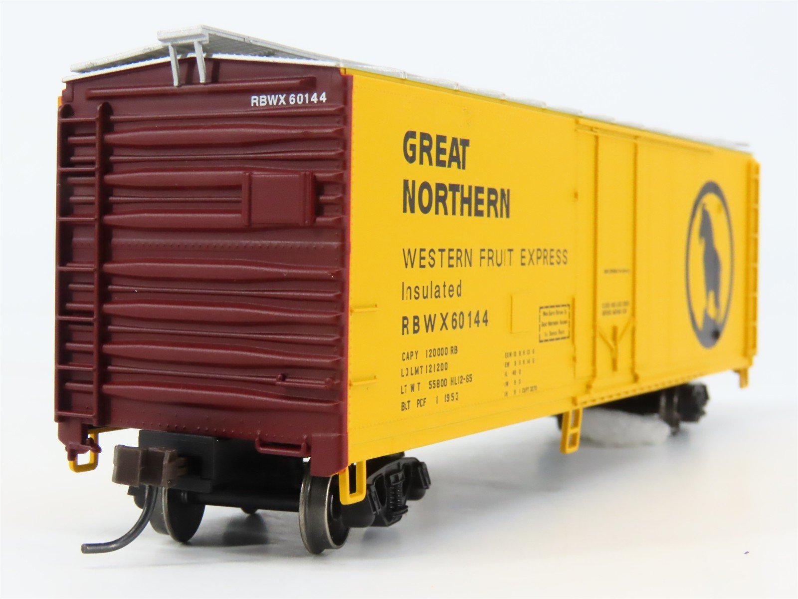 HO Scale Atlas 20002736 RBWX Great Northern 40' Plug Door Box Car 60144 RTR