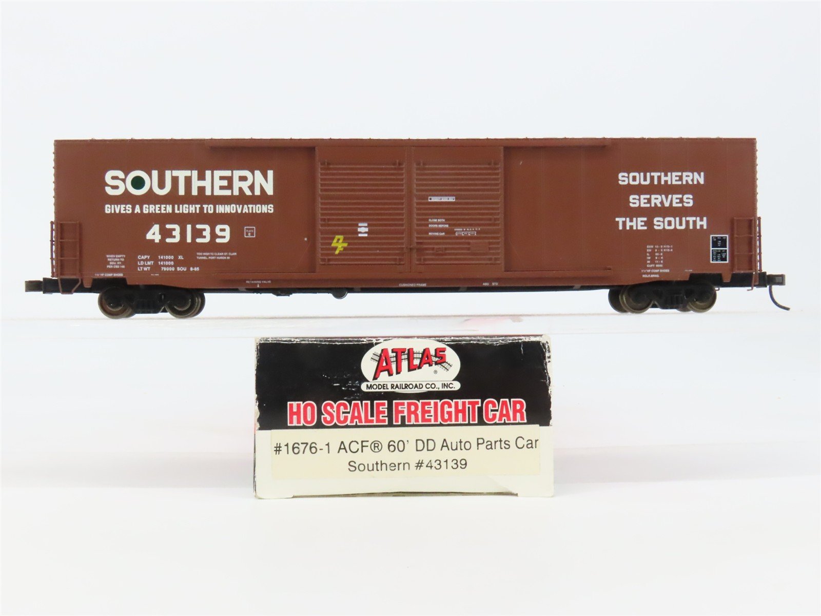 HO Scale Atlas 1676-1 SOU Southern 60' ACF Double Door Auto Parts Box Car RTR