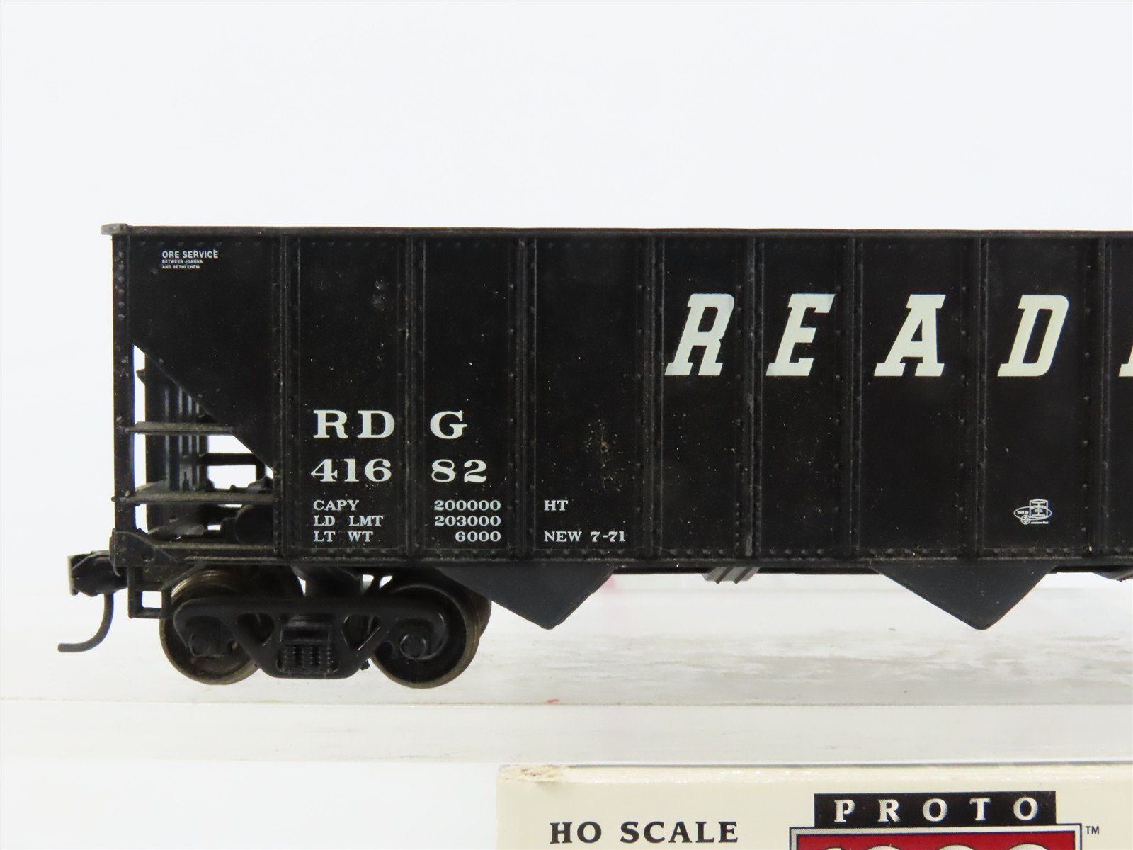 HO Scale PROTO 1000 920-237012 RDG Reading 3-Bay Hopper 41682 RTR