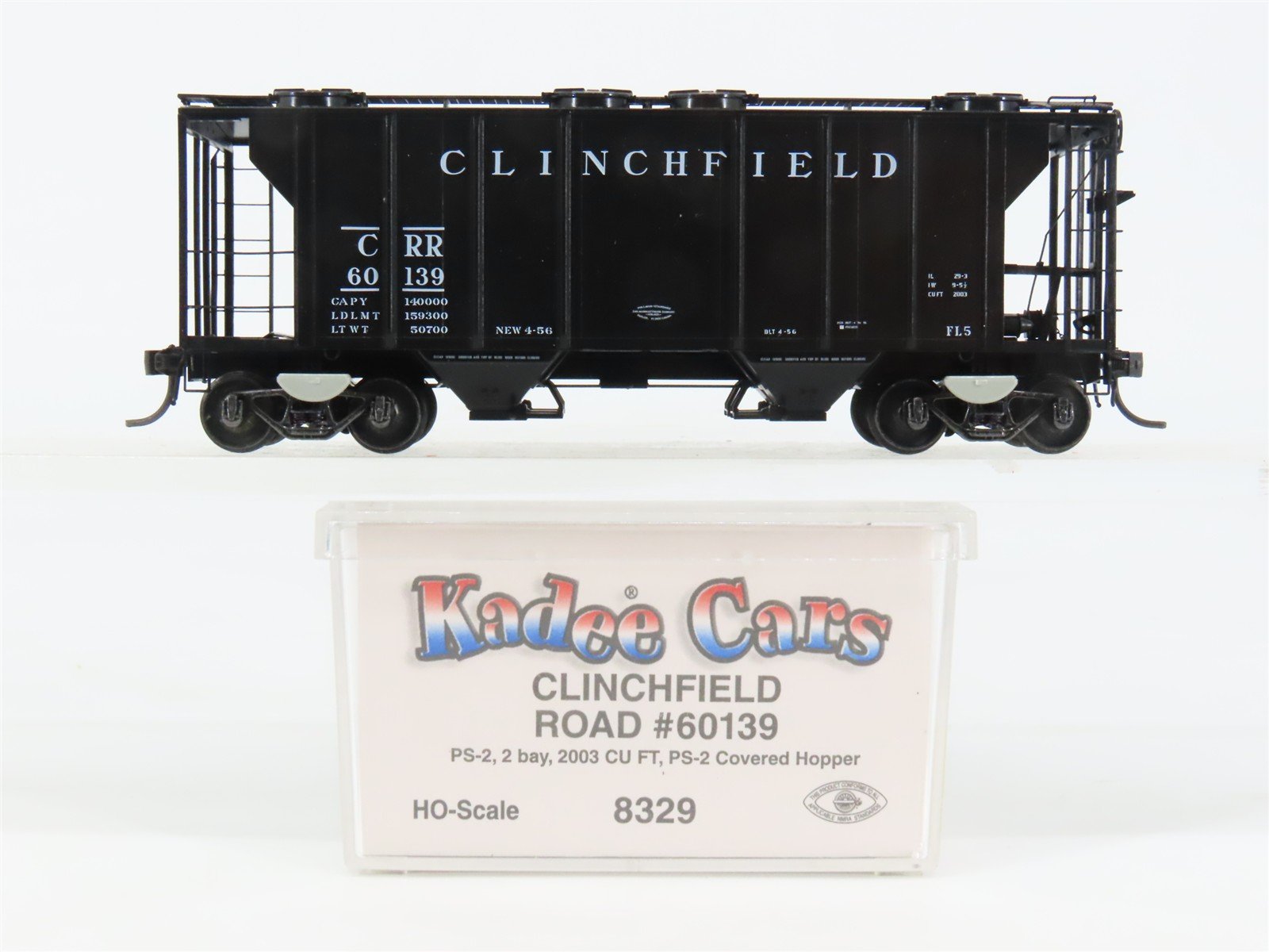 HO Scale Kadee 8329 CRR Clinchfield 2-Bay Covered Hopper 60139 RTR