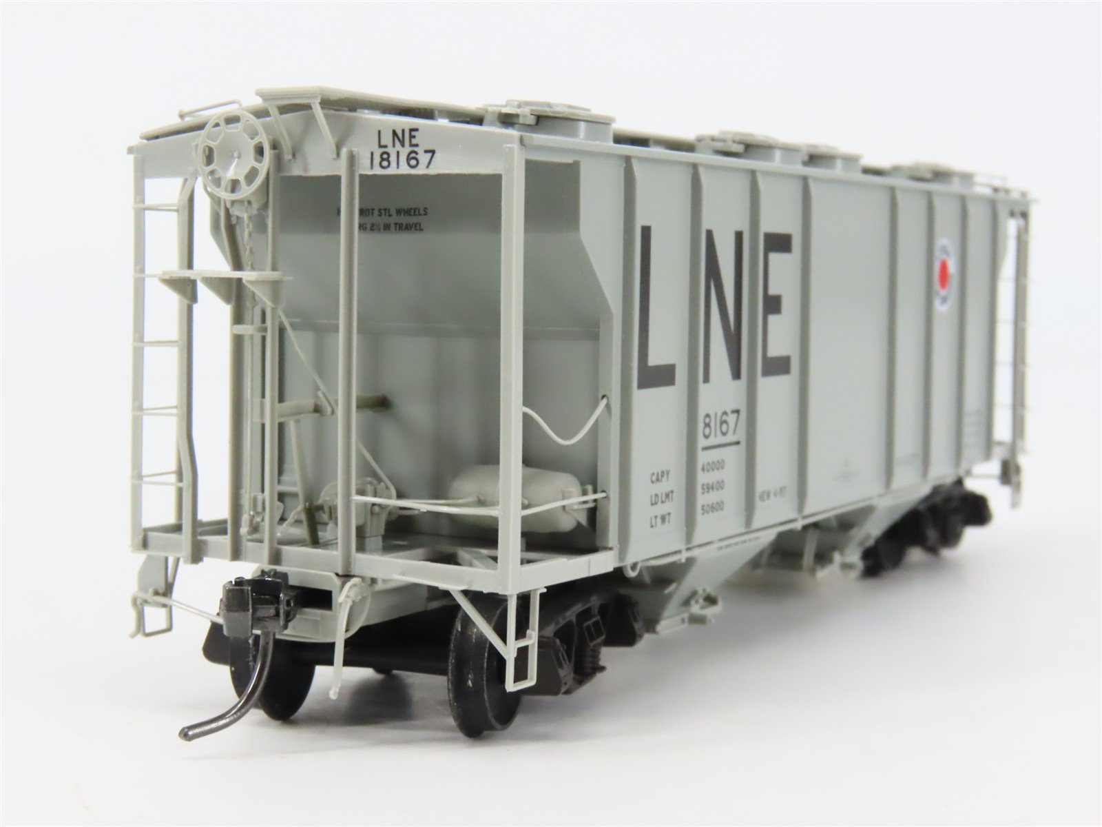 HO Scale Kadee 8036 LNE Lehigh New England 2-Bay PS-2 Covered Hopper 18167 RTR