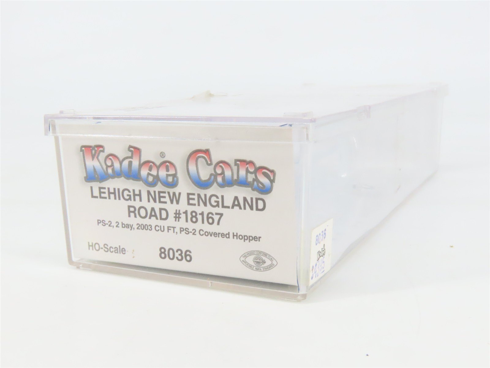 HO Scale Kadee 8036 LNE Lehigh New England 2-Bay PS-2 Covered Hopper 18167 RTR