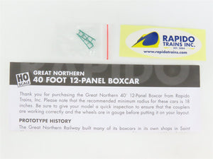 HO Scale Rapido 155003A GN Great Northern 40' Box Car 21626 RTR