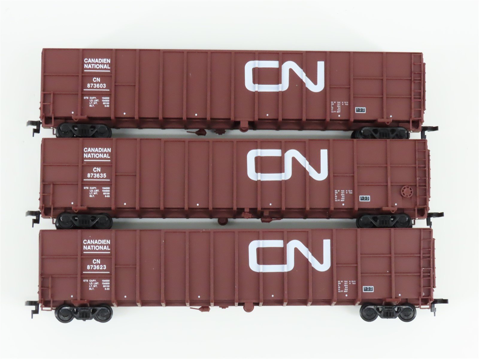 HO Scale Walthers 932-34057 CN Canadian National 61' Gondola 3-Pack RTR