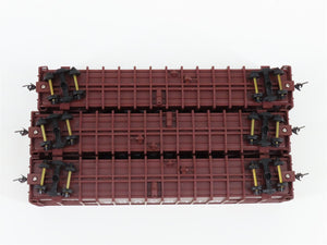 HO Scale Walthers 932-34055 MILW Milwaukee Road 61' Wood Chip Car 3-Pack RTR