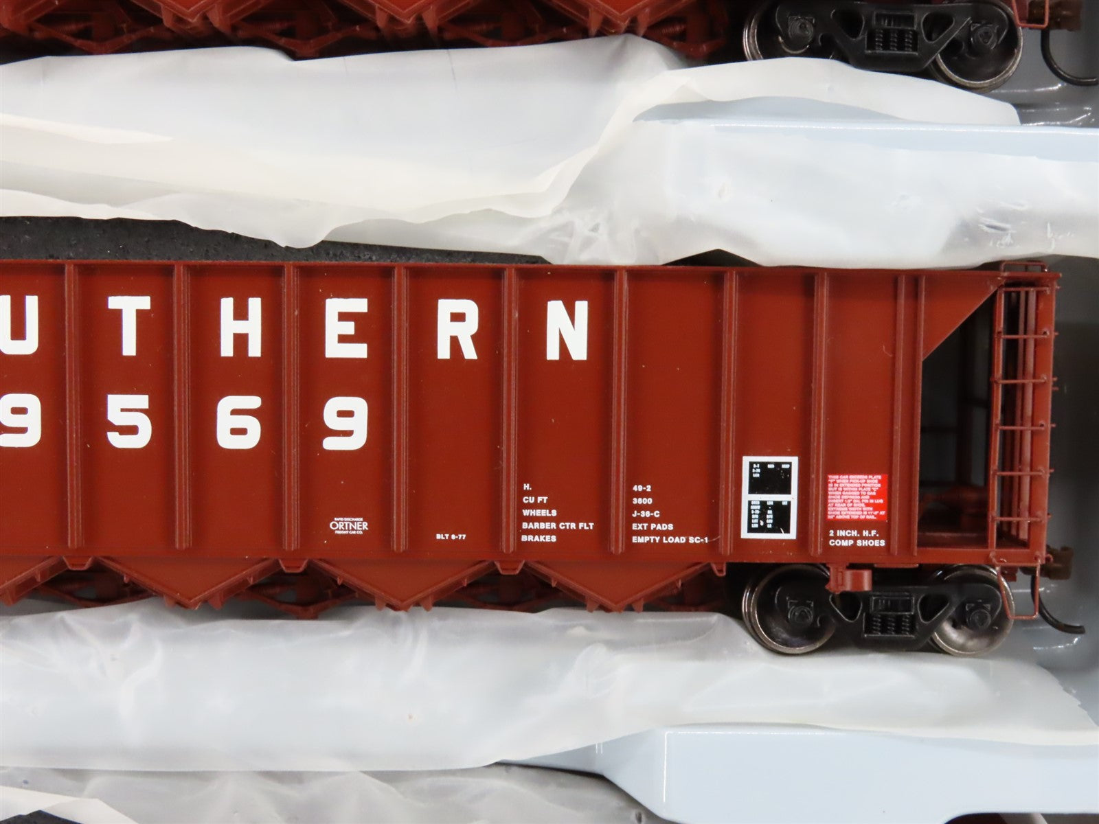 HO Scale Athearn ATH98343 SOU Southern 5-Bay Rapid Discharge Hopper 5-Pack RTR