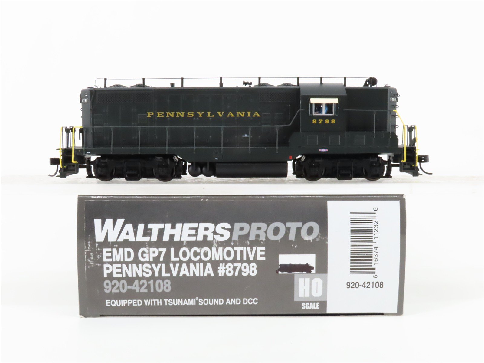 HO Walthers Proto 920-42108 PRR Pennsylvania EMD GP7 Diesel #8798 w/ DCC & Sound