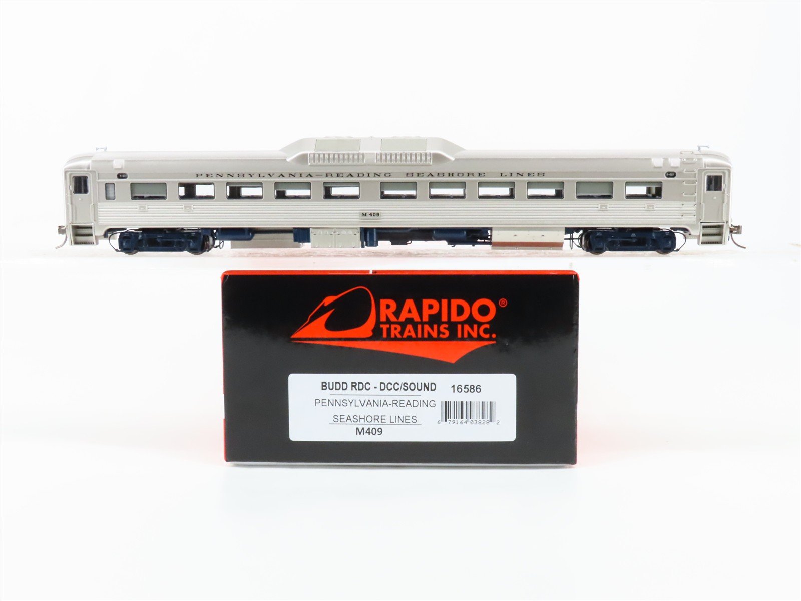 HO Scale Rapido 16586 PRSL Budd RDC Rail Diesel Car #M-409 w/ DCC & Sound