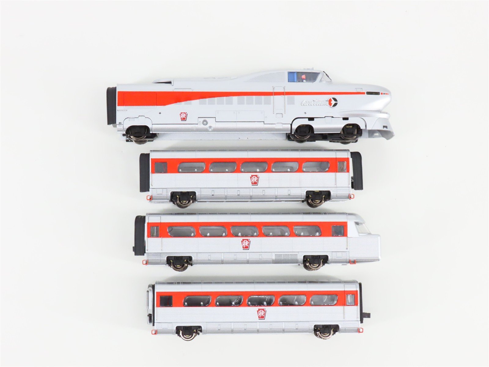 HO Con-Cor 01-008742 PRR Pennsylvania 1956 AeroTrain 4-Unit Set - DCC Ready