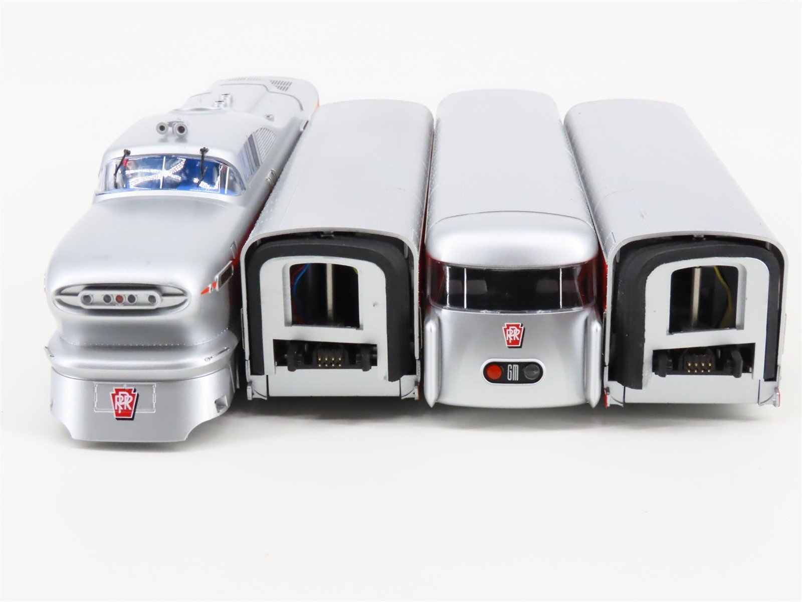 HO Con-Cor 01-008742 PRR Pennsylvania 1956 AeroTrain 4-Unit Set - DCC Ready