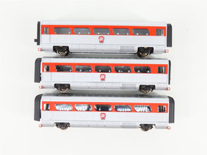 HO Con-Cor 0001-008752 PRR Pennsylvania '56 AeroTrain Passenger 3-Car Add-On Set