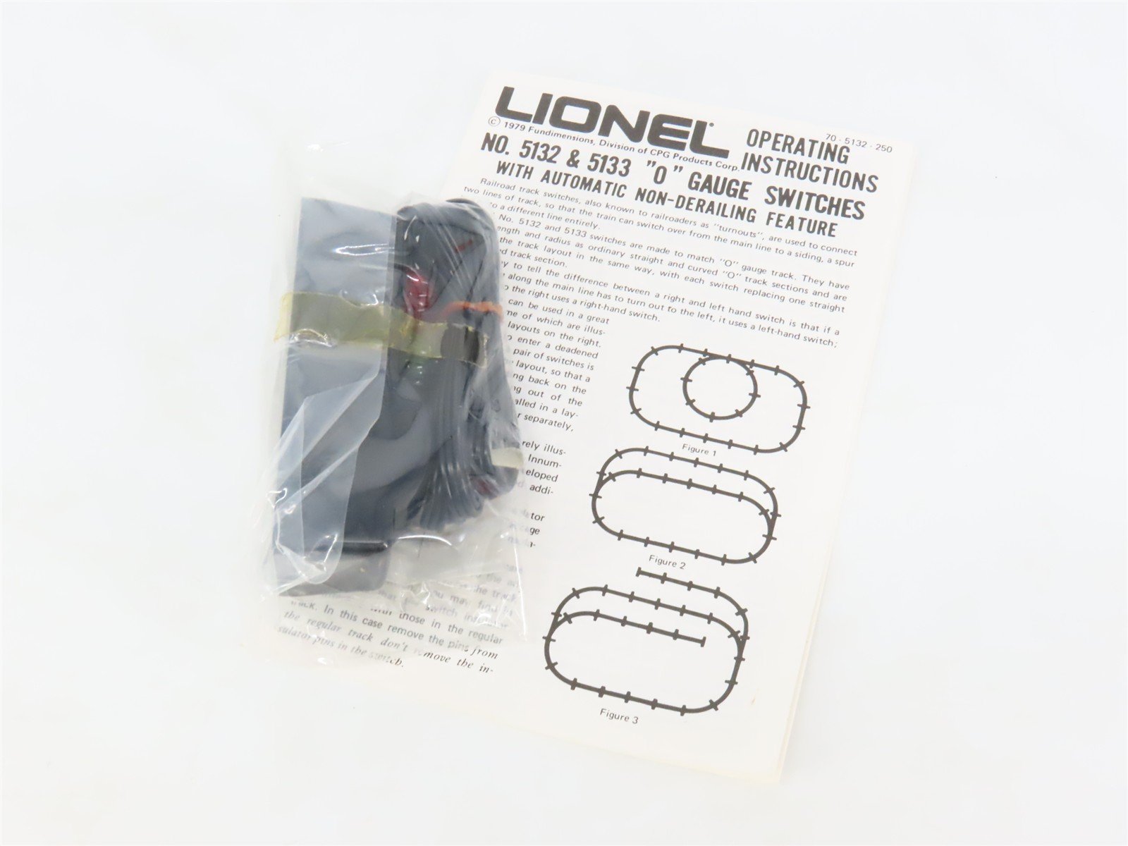 O Gauge 3-Rail Lionel 6-5132 Righthand Remote Switch Track Piece