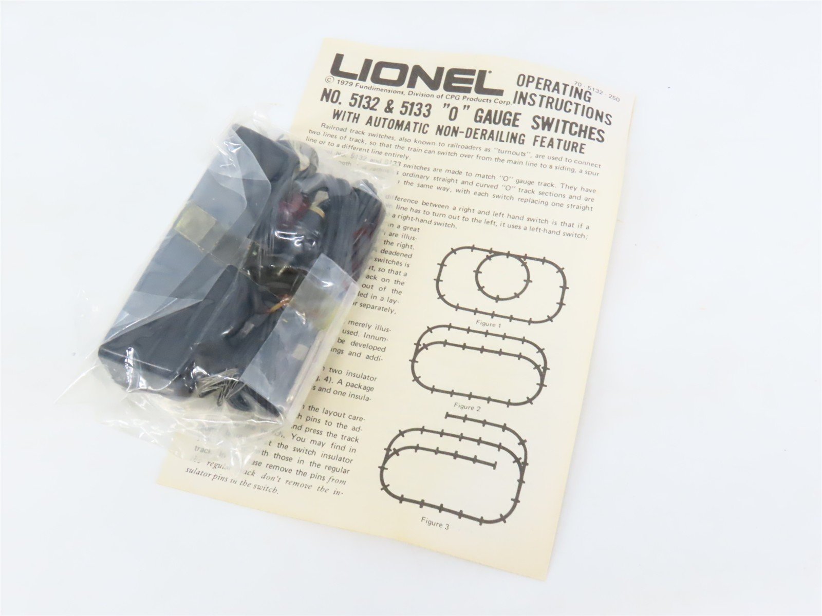 O Gauge 3-Rail Lionel 6-5133 Lefthand Remote Switch Track Piece