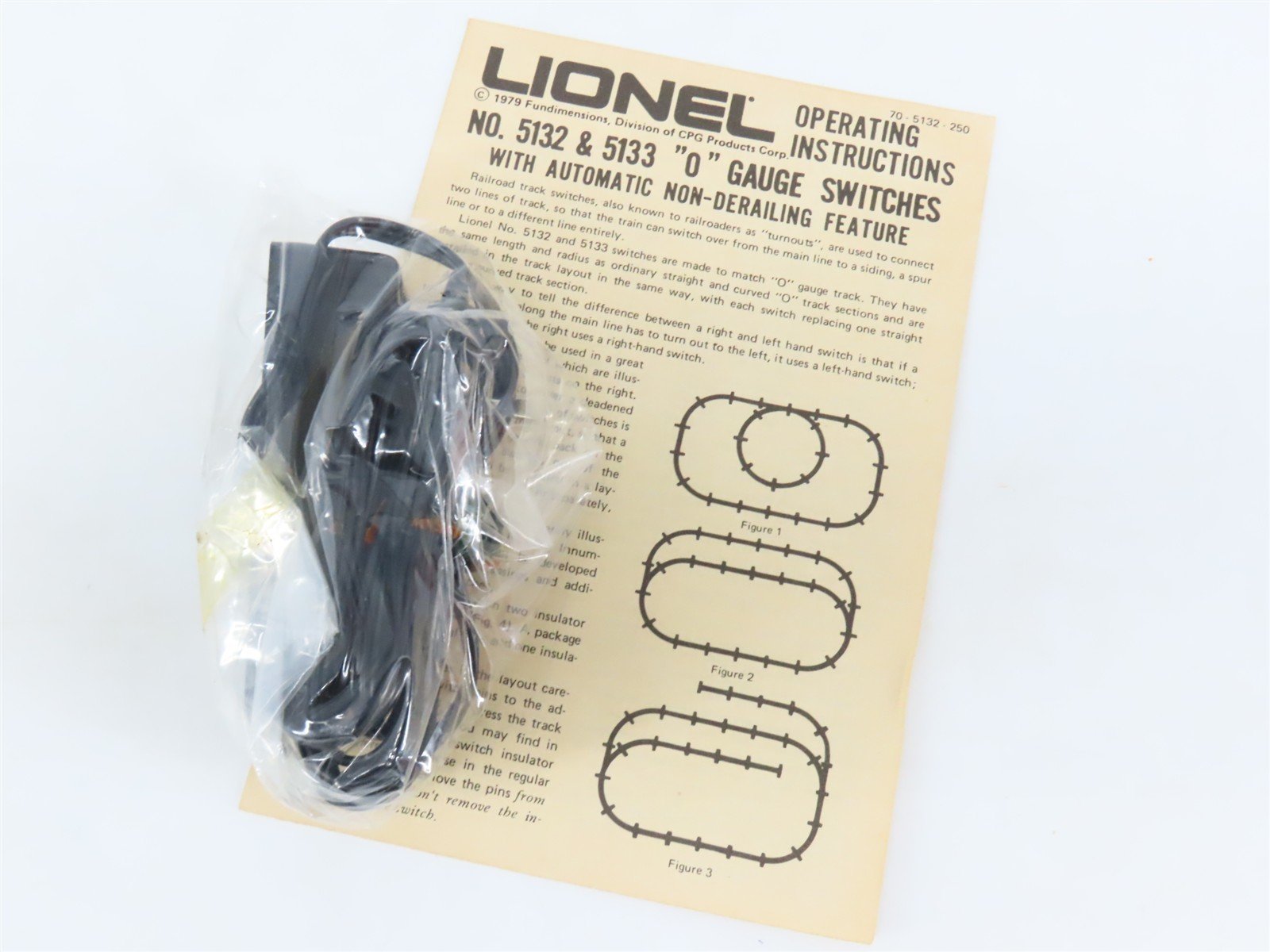 O Gauge 3-Rail Lionel 6-5133 Lefthand Remote Switch Track Piece