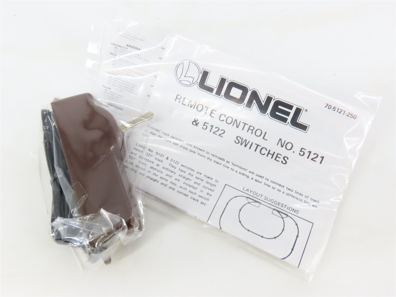 O Gauge 3-Rail Lionel 6-65121 Lefthand Remote Switch Track Piece