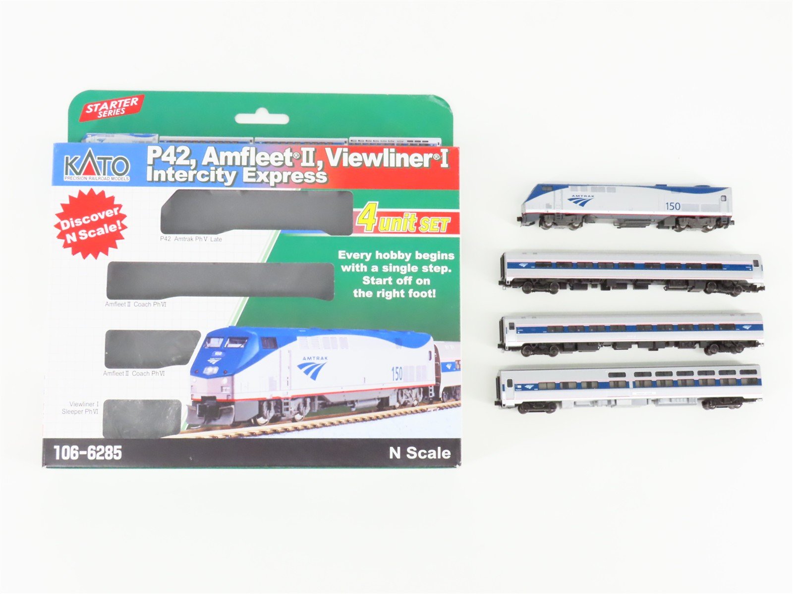 N Scale Kato 106-6285 Amtrak Intercity Express Diesel Passenger Set