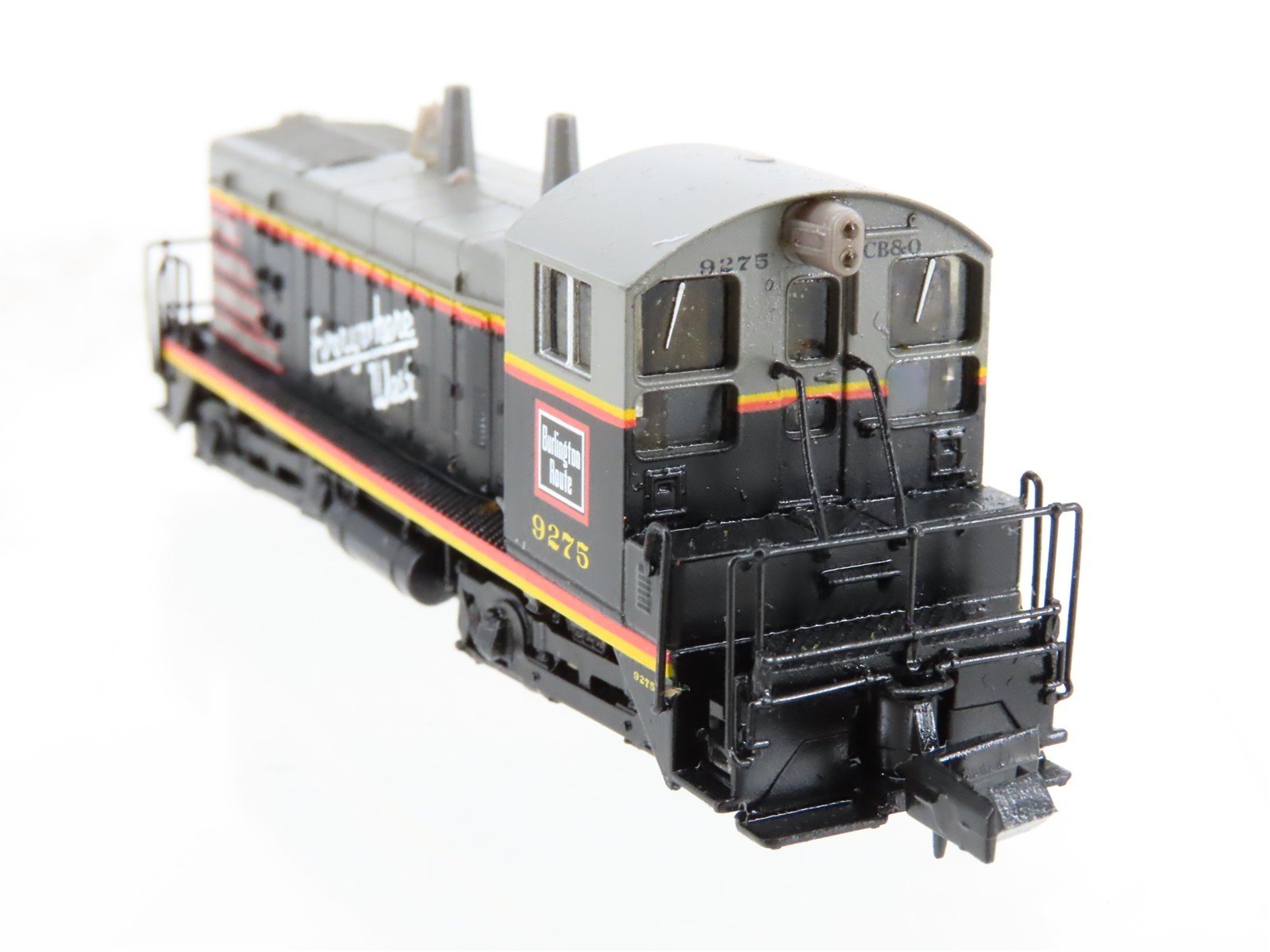 N Scale Life-Like 7884 CBQ Burlington SW9/1200 Diesel Locomotive #9275