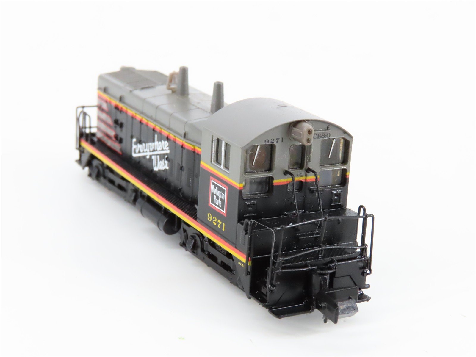 N Scale Life-Like 7883 CBQ Burlington SW9/1200 Diesel Locomotive #9271