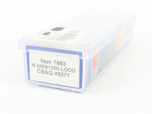 N Scale Life-Like 7883 CBQ Burlington SW9/1200 Diesel Locomotive #9271