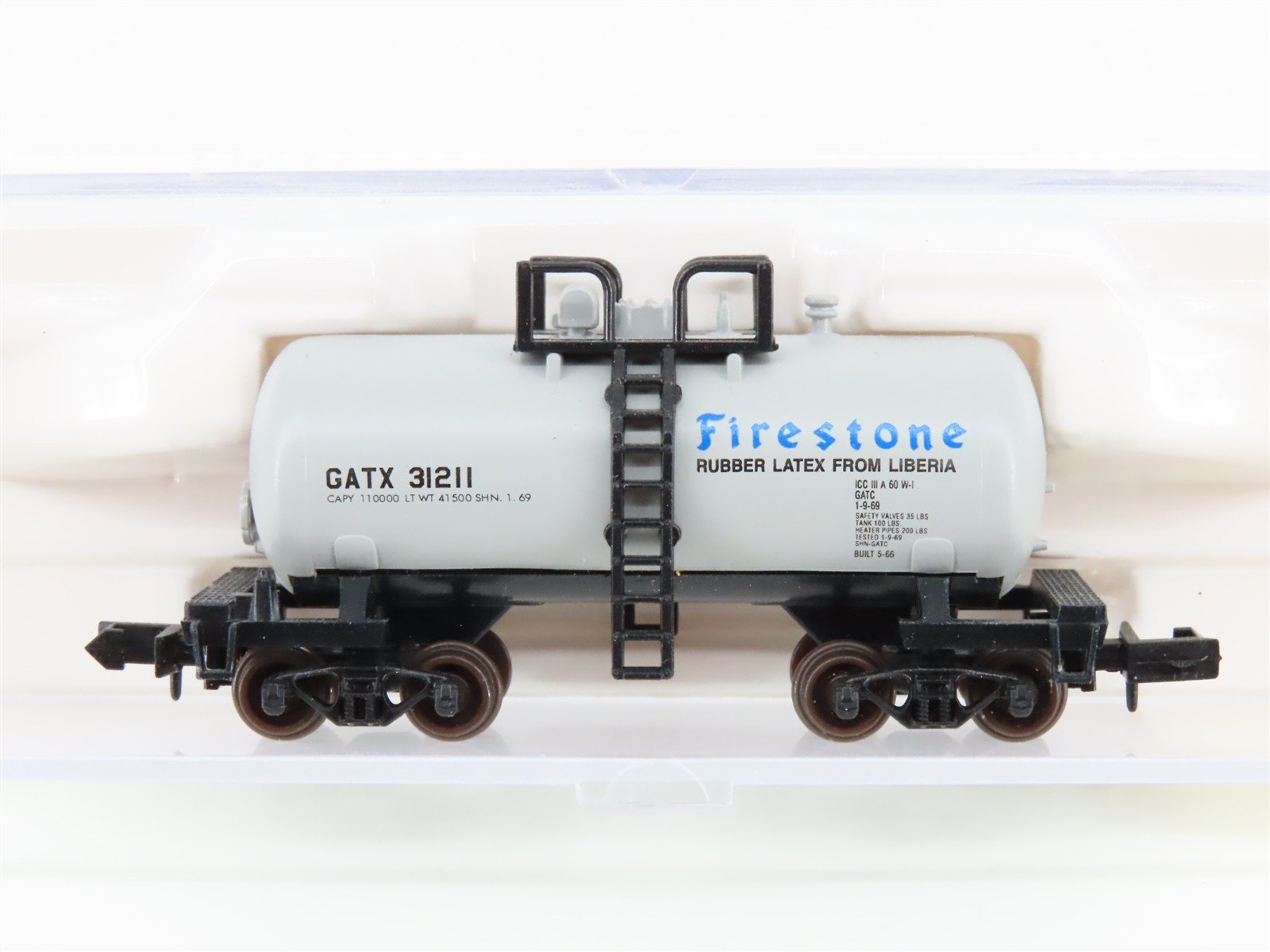 N Scale Atlas 32391 GATX Firestone Beer Can Tankcar #31211