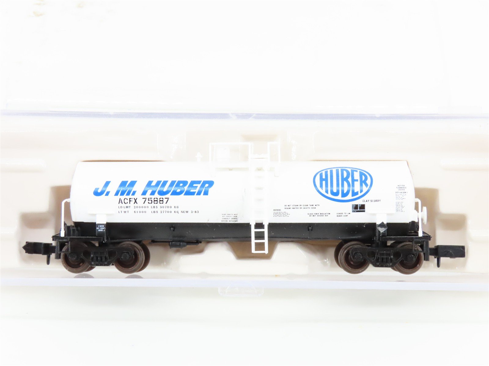 N Scale Atlas 34822 ACFX JM Huber Kaolin Tankcar #75887