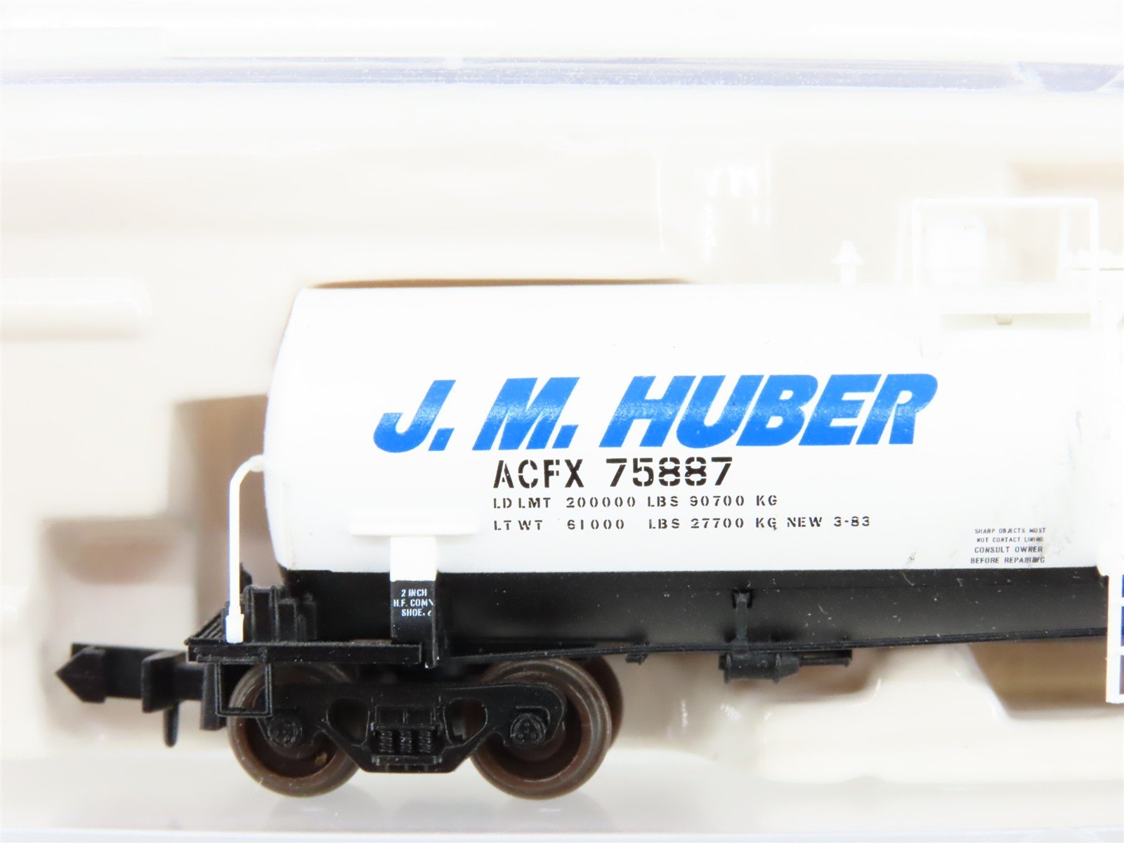 N Scale Atlas 34822 ACFX JM Huber Kaolin Tankcar #75887