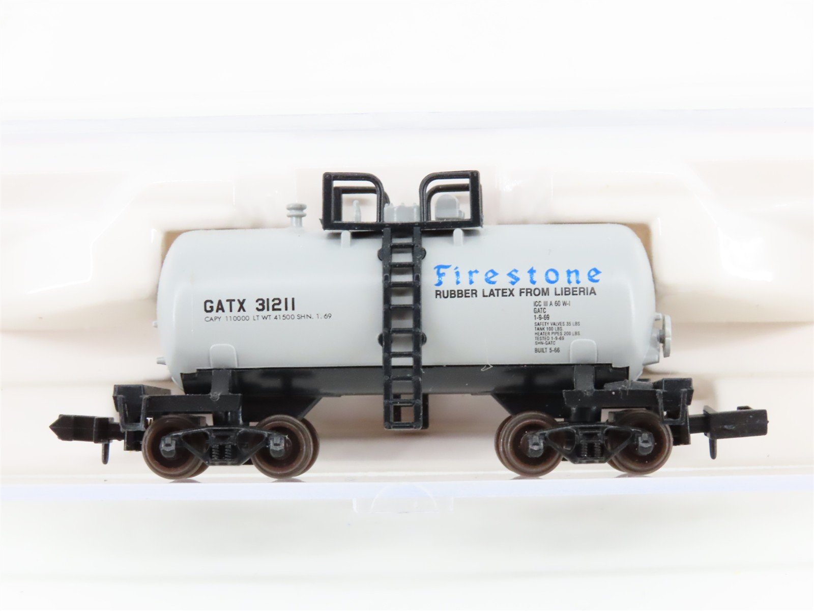 N Scale Atlas 32391 GATX Firestone Beer Can Tankcar #31211