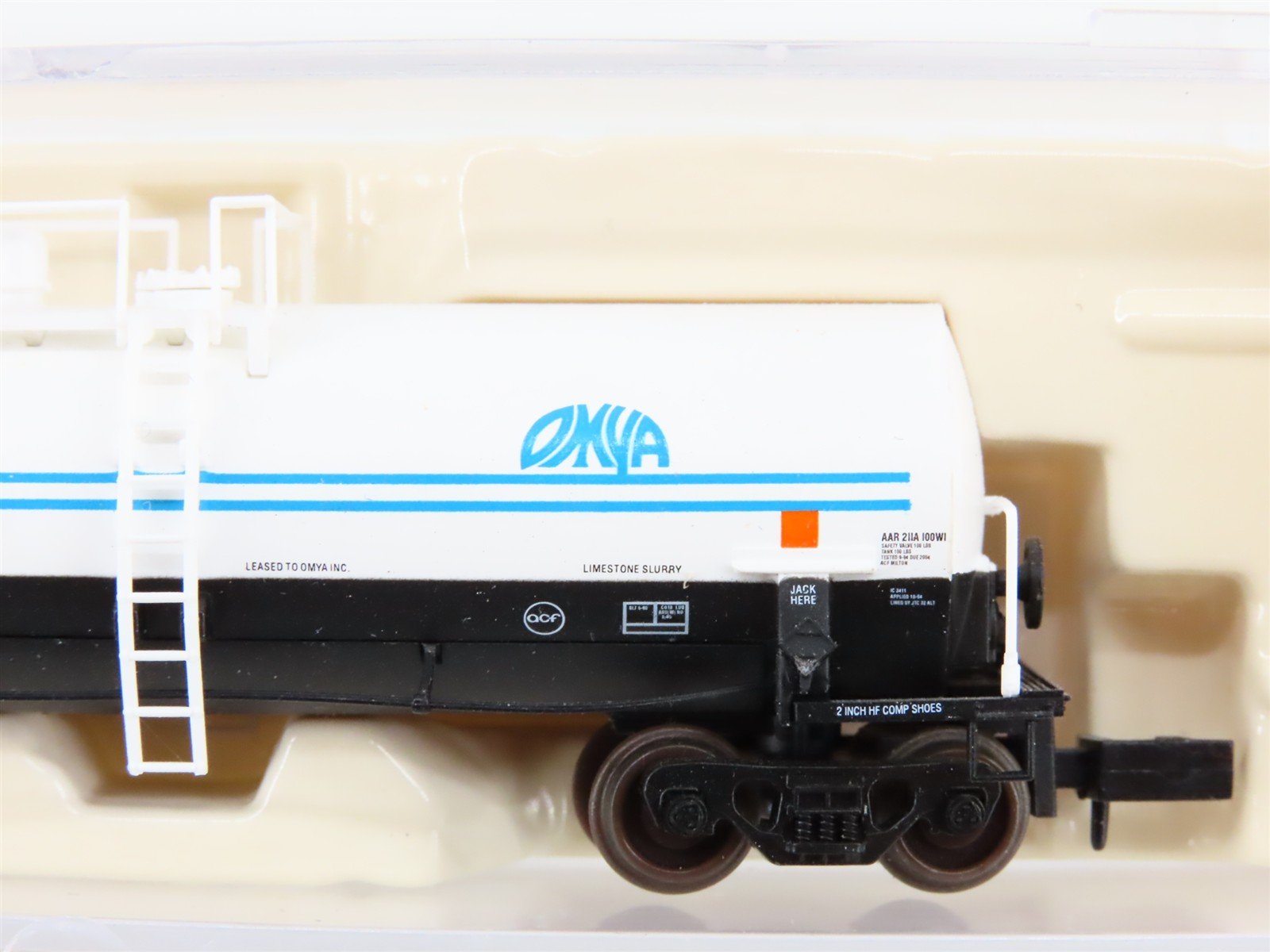 N Scale Atlas 34831 ACFX Omya Kaolin Tankcar #95321