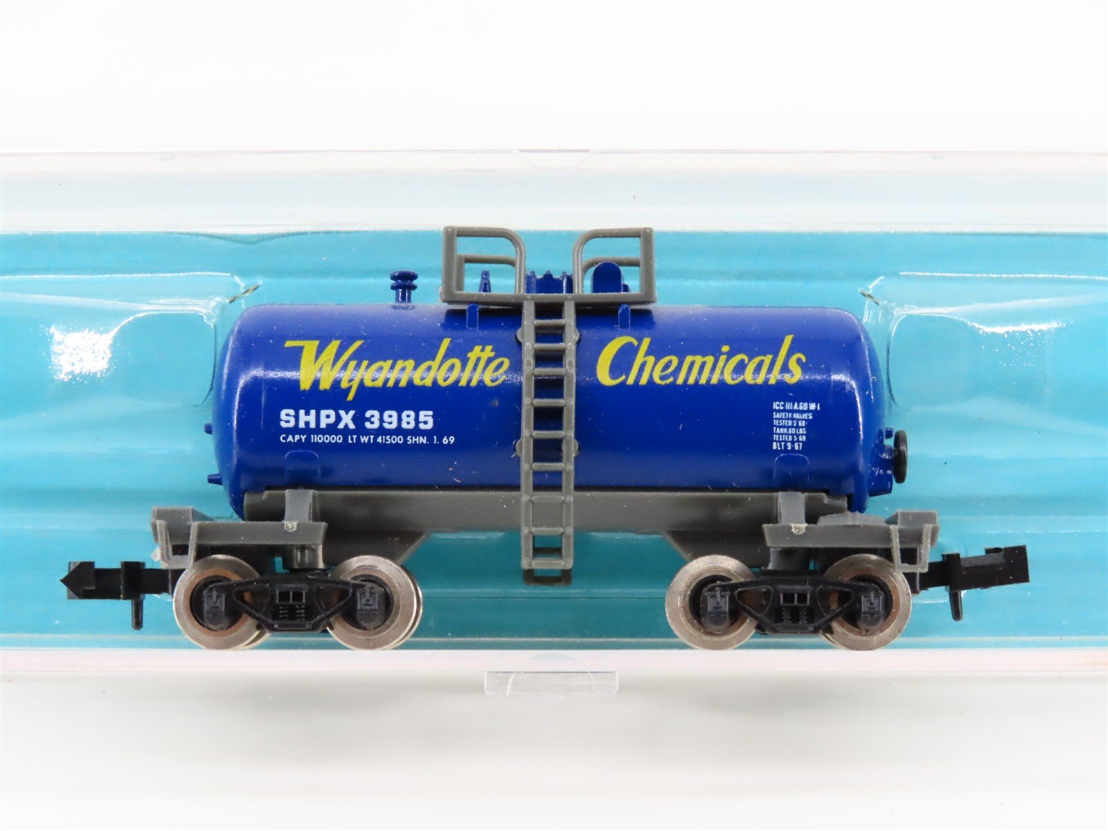 N Scale Atlas 3240 SHPX Wyandotte Blue Beer Can Tankcar #3985