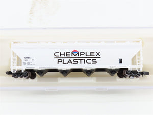 N Scale Atlas 3962 CHEX Chemplex Plastics ACF 4-Bay Covered Hopper #373